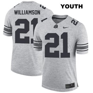 Youth NCAA Ohio State Buckeyes Marcus Williamson #21 College Stitched Authentic Nike Gray Football Jersey IJ20U47EU